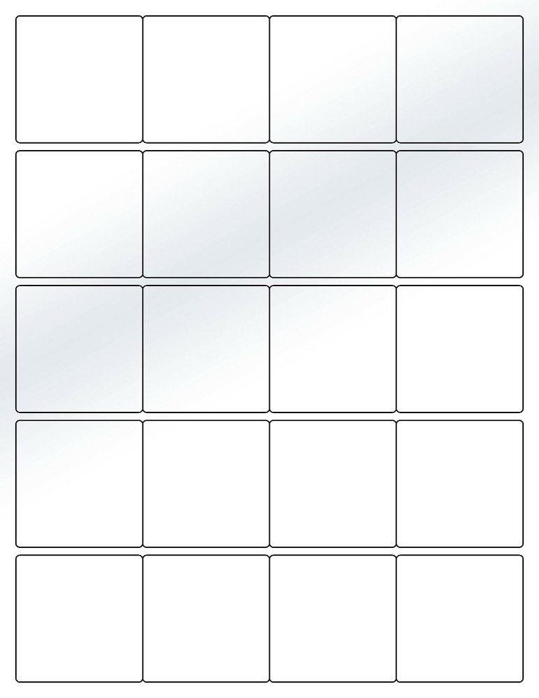 6 SHEETS 2″x2″ *GLOSSY* BLANK WHITE STICKERS,WEDDINGS,FAVORS,GIFTS,BAGS,LABELS