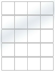 6 SHEETS 2″x2″ *GLOSSY* BLANK WHITE STICKERS,WEDDINGS,FAVORS,GIFTS,BAGS,LABELS