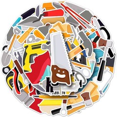 Fun & Colorful Waterproof Tool Stickers – 50 Unique Vinyl Decals for Everyone