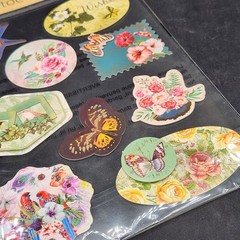Crafter’s Square Flower Bird Themed 3-D Motion Stickers 9 Pieces New