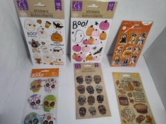 Halloween and Fall Themed Sticker Pack Assortment