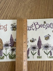 Vintage Jumbo Border Beehive Flower Sticker ROLL by Debra Jordan Bryan Stickers