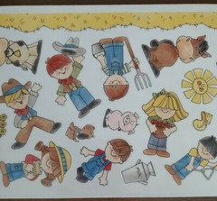 Provo Craft Scrapbooking Stickers by Cara Bradshaw, BARNYARD, large sheet