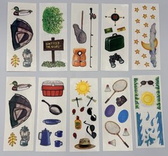 Vintage 1990s Creative Memories Stickers – 13 Sheets – Summer Camp Lake Outdoors