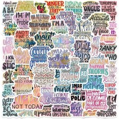 10pcs Sarcastic Quote Stickers- Scrapbook, Journal, DIY Crafts & Card