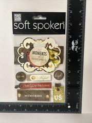ME & MY BIG IDEAS Soft Spoken Moments To Remember Embellishments Scrapbooking