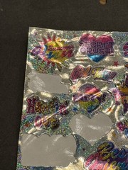 Vintage Lisa Frank Sticker Sheet Holographic Sparkly Metallic Girl Power