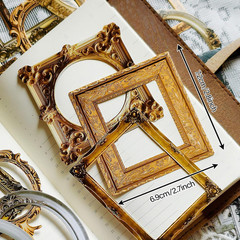 100 Pcs Vintage Frame Stickers Metallic – Scrapbooking Stickers & Embellishments