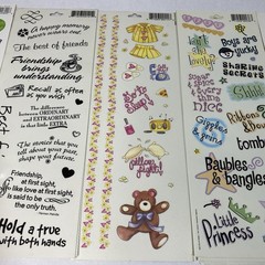 Miss Elizabeths Stickers Lot Of 12 Girly Makeup Fashion Slumber Party