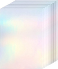 36 Sheets Holographic Sticker Paper Clear A4 Vinyl Sticker Paper Self Adhesive W