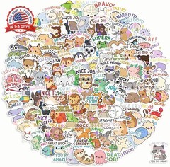200 Pcs Cute Animal Stickers Bulk.Inspirational Stickers Packs for Boys Adults T