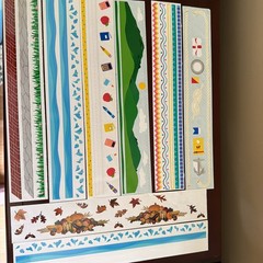 Vintage Mrs Grossman’s Design Lines Border Stickers Strips New Set Of 24 (Note)
