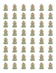 48 CUTE ANGEL BEAR ENVELOPE SEALS LABELS STICKERS 1.2″ ROUND