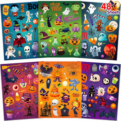 30 Sheets Fall Stickers for Kids, 900 PCS Autumn Leaves Pumpkin Thanksgiving Sti
