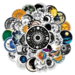 50pcs MOON Phase Stickers, Full Crescent New Moon, Mystery, Witch,Astrology, 203