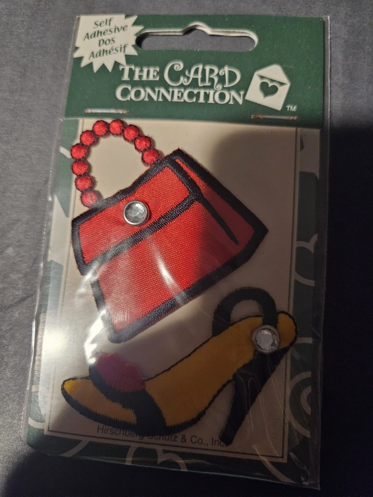 The Card Connection mini sticker red purse black scrappy shoe