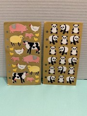 STICKOPOTAMUS STICKERS Farm animals & Panda Bears. Fuzzy