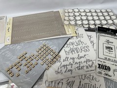 HUGE Lot Scrapbooking Paper Stickers Vellum Die Cuts Punch Great Variety