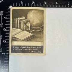 Vtg Single Bookplates Globe Books Macaulay Quote Lot of 5 Plates 4″ x 3″ READ
