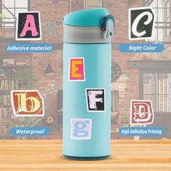 156Pcs Retro Alphabet Stickers, Vintage Scrapbook Decals Multicolor Letter Stick