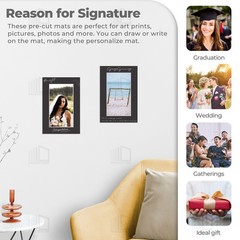 4×6 Photo Mat with White Core Bevel Edge 2.5×4.5 Openings Acid Free Framing …