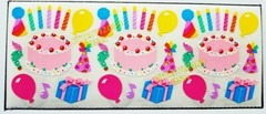 SANDYLION HAPPY BIRTHDAY STICKERS VINTAGE COLLECTABLE RARE PARTY CAKE BALLOONS.