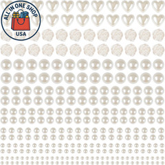 Self-Adhesive Pearl Stickers for Crafts – Assorted Sizes & Shapes (4366 PCS)