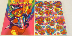 Vintage Lisa Frank Rainbow Bear Stickers & Giant Hollywood Bear Sticker