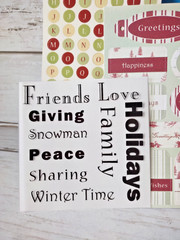 Vtg Christmas Picture Frame Craft Kit Scrapbooking Embellishments Set 4×6