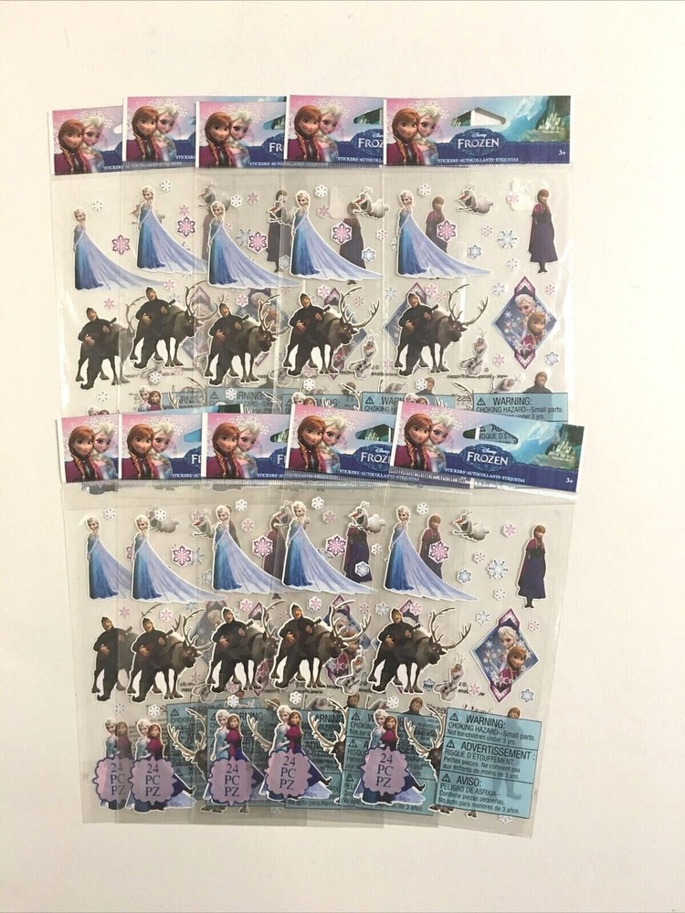 Lot 10 packs EK Success Disney Frozen Flat Stickers Olaf Elsa Anna