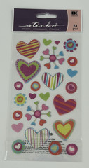 EK Success Sticko Hearts Glitter Valentines Day Scrapbooking NEW