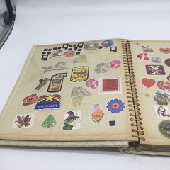 Vtg 80s Stickers Album Binder Smurfs Scratch Sniff Puffy Unicorns ET Cabbage Ptc
