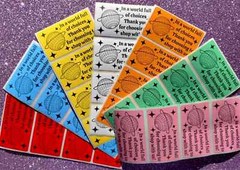 50 SMALL BUSINESS MOON STICKERS 2.25″ LABELS REVIEW THANK YOU SCRATCH RESISTANT