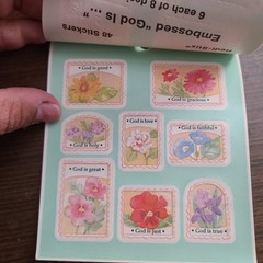 Vintage 1995 Redi-Stix Embossed Christian Stickers Scrapbooking 6 new sheets