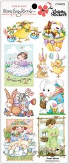 Mary Engelbreit Stickers 2 Sheets Whimsical Mary’s Easter Joy Bunnies Chicks