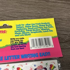 Lisa Frank Sticker & Stationary PANDA BEAR PAINTER Vintage Postalettes Stickers