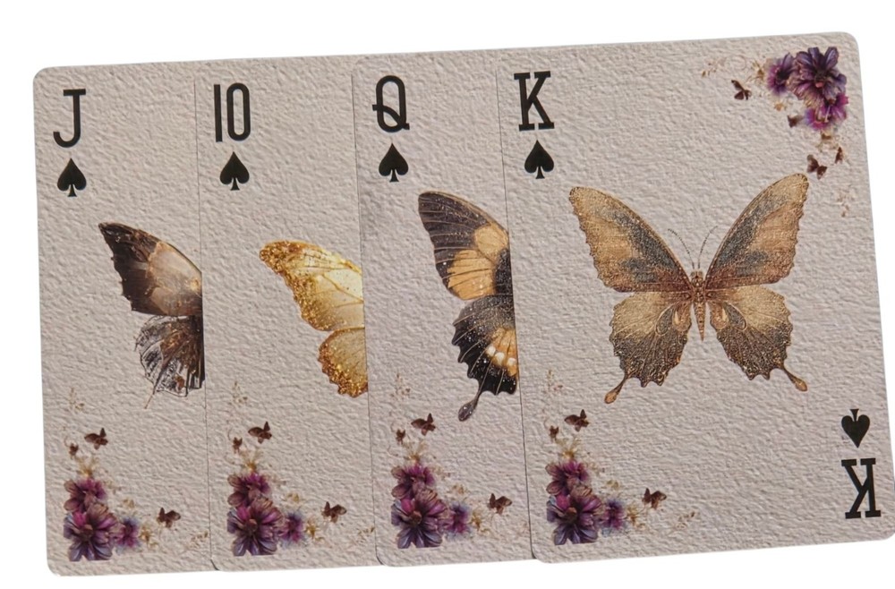 Butterflies Gradient Shading Gold to Black Tipped Wings Junk Journal Scrapbook