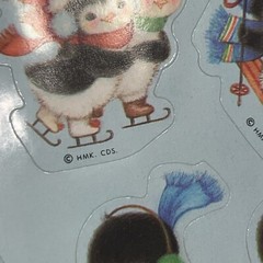 Vintage 1984 Hallmark Baby Penguin Winter Sticker Sheet Holidays Christmas