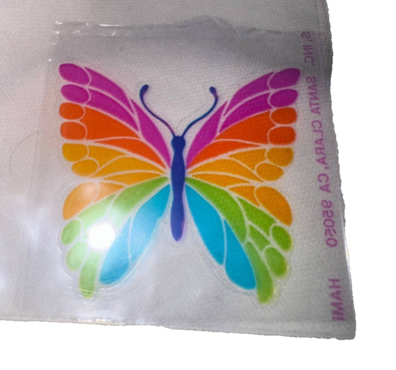 Hambly Studios Prismatic Glitters Shimmers Bright Rainbow Butterfly Sticker 80’s