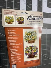 Indoor/Outdoor Accents RUB-ON TRANSFERS – Tea Pots – 2; Flower Garden & Baskets