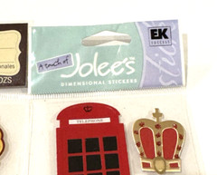 Paper House Jolees Recollections England London Scrapbook Sticker Lot of 3 NEW