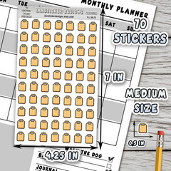 Cutting Board Stickers, Mini Icon Reminder Planner stickers, Journals,Scrapbooks