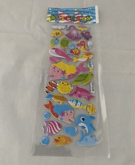 5 Different Sheets 3D Puffy Sea Creatures Stickers Bulk Stickers for Kids