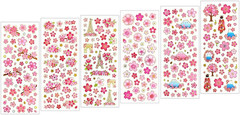 Sakura Scrapbooking Stickers,Japanese Style Self-Adhensive DIY Decorative Cherry