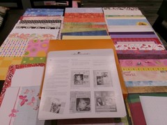 Scrapbooking Paper Mixed Lot Of 112, Various Sizes,Brands,Colors, w/Case