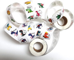 1000Pcs Dinosaur Stickers for Kids Boy Girl Teacher round Cute Animal Children R