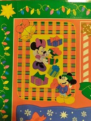 Vintage Sandylion Photo Scrapbook Stickers Mickey Mouse Minnie Mouse Christmas