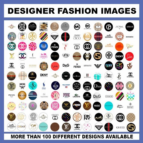 100 Precut FASHION DESIGNS VARIETY BOTTLE CAP CHARM TRAY IMAGES 1 inch