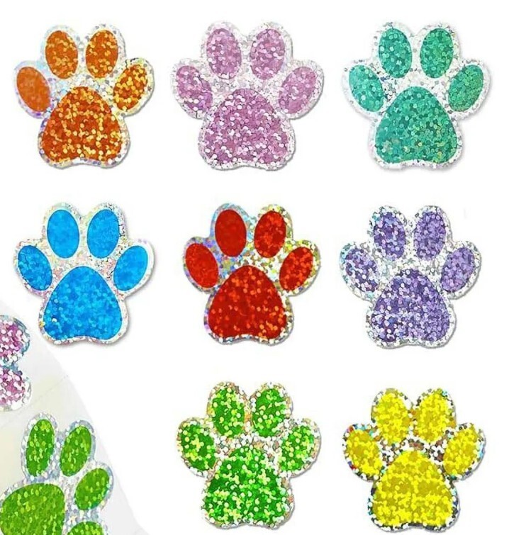 30pc Dog Cat Paw Print Sticker Self-Adhesive Envelope Seal Party Decor Craft
