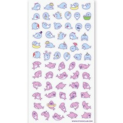 Stickii – Seal & Shark Stickers – Mini Kawaii Sea Life Sticker Sheet – Planners